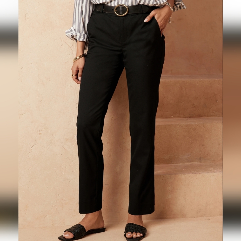 NWT Banana Republic Ryan Pants Black 0P